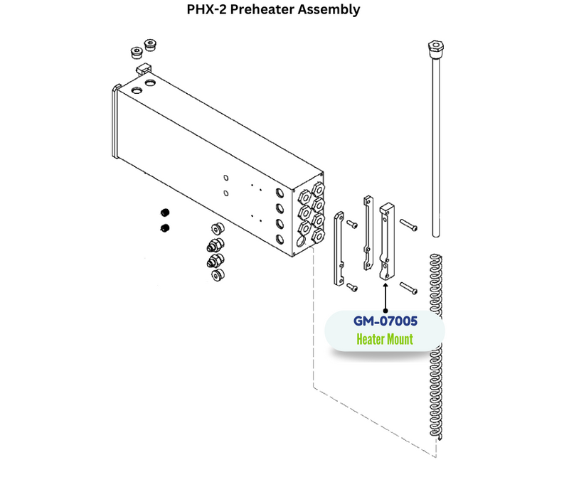HEATER MOUNT, 68 ROD, AL (GM07005) (GM-07005)