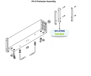 HEATER MOUNT, 68 ROD, AL (GM07005) (GM-07005)