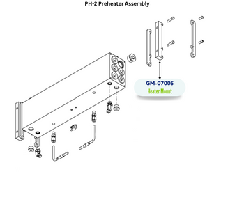 HEATER MOUNT, 68 ROD, AL (GM07005) (GM-07005)