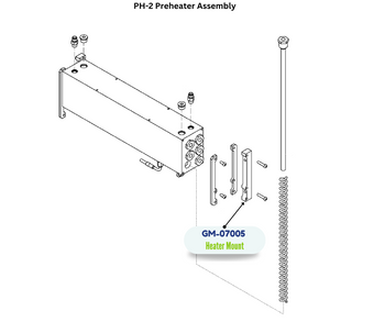 HEATER MOUNT, 68 ROD, AL (GM07005) (GM-07005)