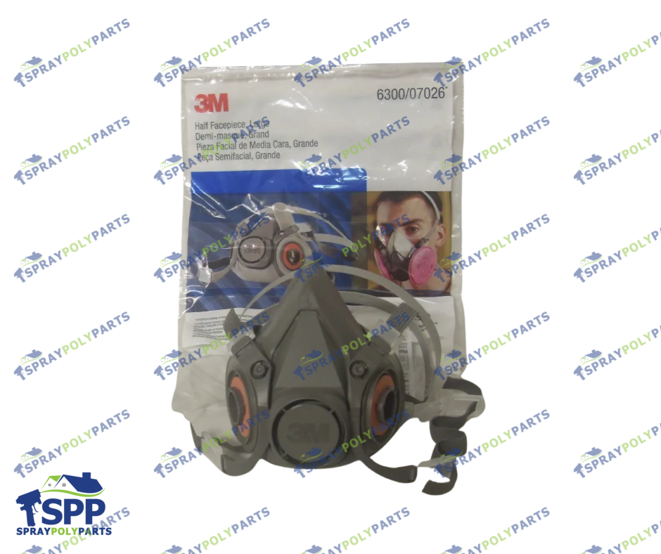 3M 1/2 MASK LARGE- RESPIRATOR 6000 (SAF-6300 )