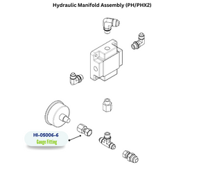 PMC PARKER6 G6XS GAUGE FITTING (HI050066) (HI-05006-6)