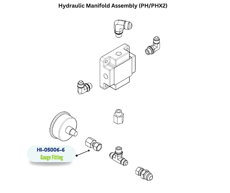 PMC PARKER6 G6XS GAUGE FITTING (HI050066) (HI-05006-6)