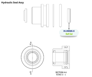 PMC HYD CYL BUSHING SHAFT SEAL (HI050255) (HI-05025-5)