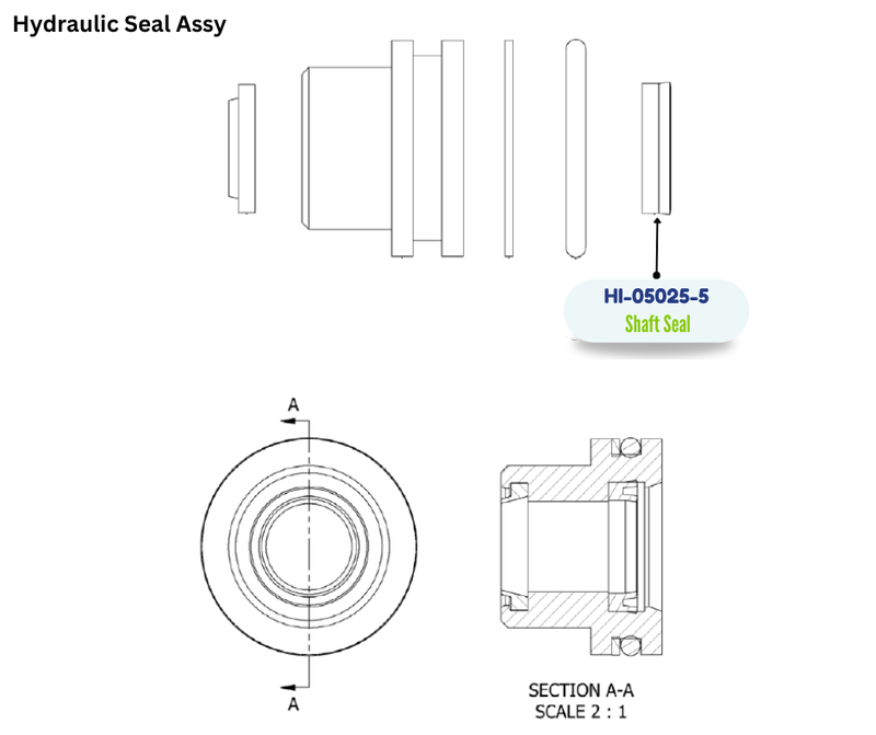 PMC HYD CYL BUSHING SHAFT SEAL (HI050255) (HI-05025-5)