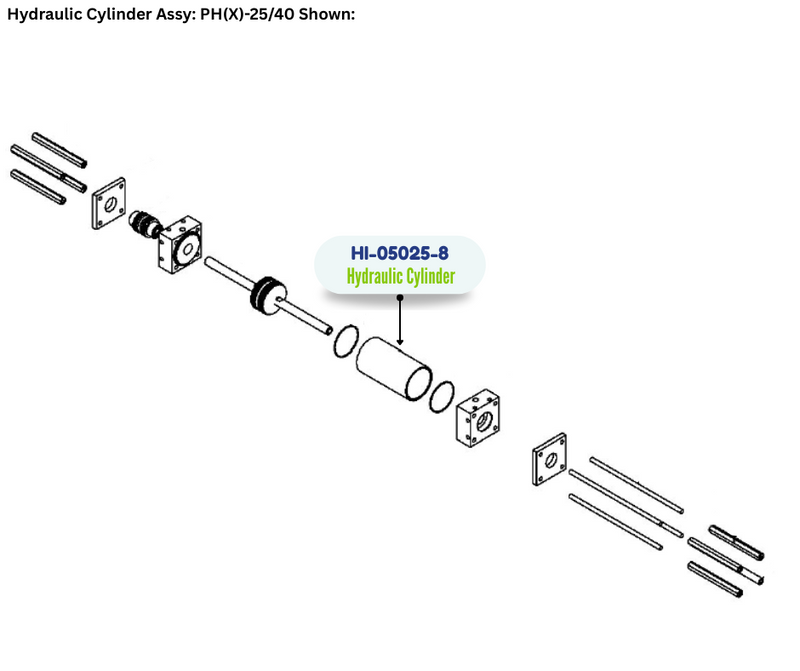 PMC CLSC HYDRAULIC CYLINDER (HI050258) (HI-05025-8)