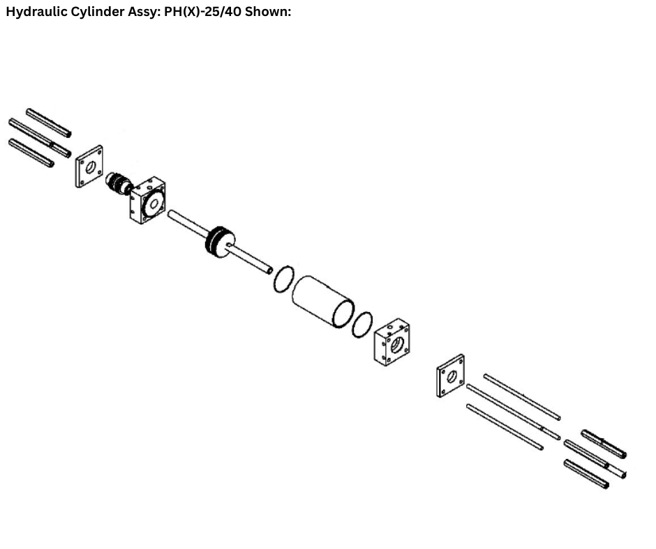 PMC HYDRAULIC CYLINDER ASSY, BASE, CLASSICS (HI05025A) (HI-05025A)