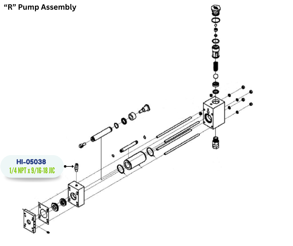 PMC 1/4 MPT X 9/1618 JIC 90 DEG E (HI05038) (HI-05038)