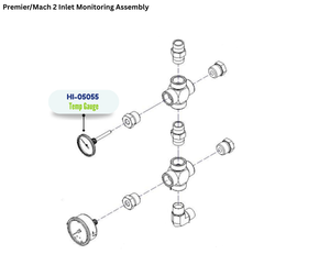 PMC TEMP GAUGE 0200 DEG F/C (HI05055) (HI-05055)