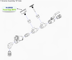 PMC PRESSURE GAUGE, CM 0600 PSI (HI05103) (HI-05103)