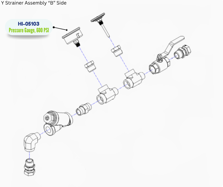 PMC PRESSURE GAUGE, CM 0600 PSI (HI05103) (HI-05103)