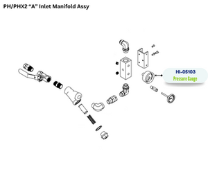 PMC PRESSURE GAUGE, CM 0600 PSI (HI05103) (HI-05103)