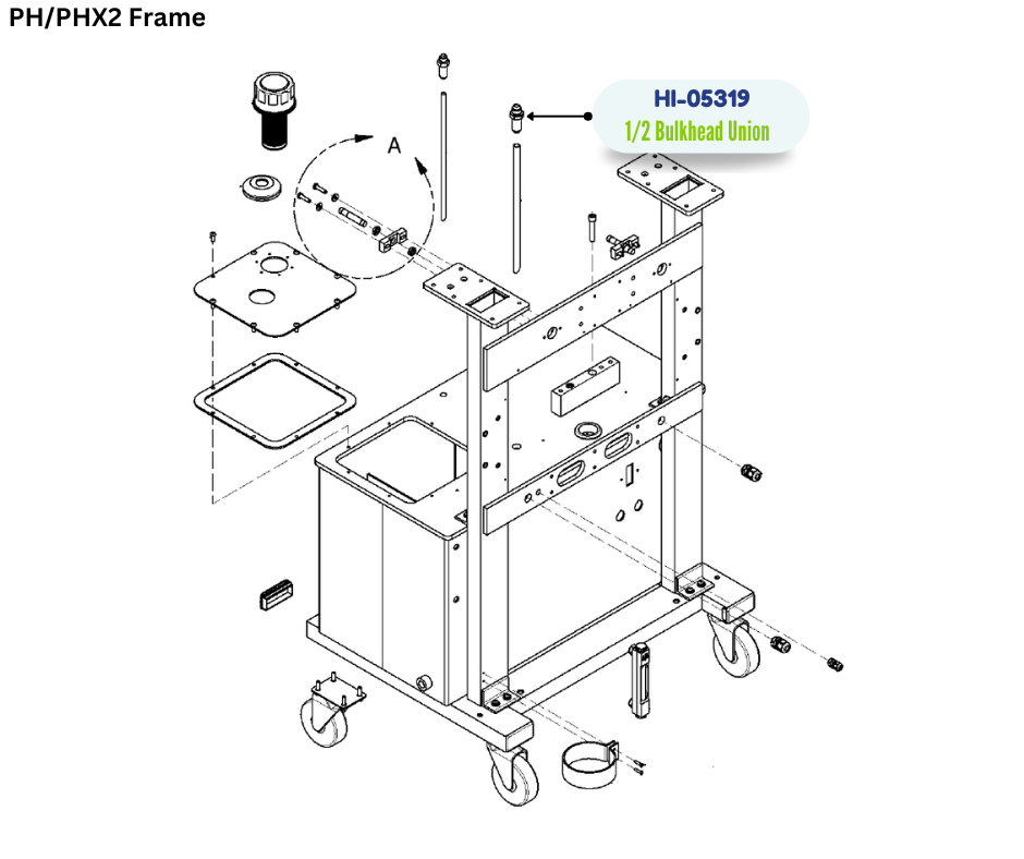 PMC BULKHEAD UNION, STRT, 08 JIC (HI05319) (HI-05319)