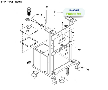 PMC BULKHEAD UNION, STRT, 08 JIC (HI05319) (HI-05319)