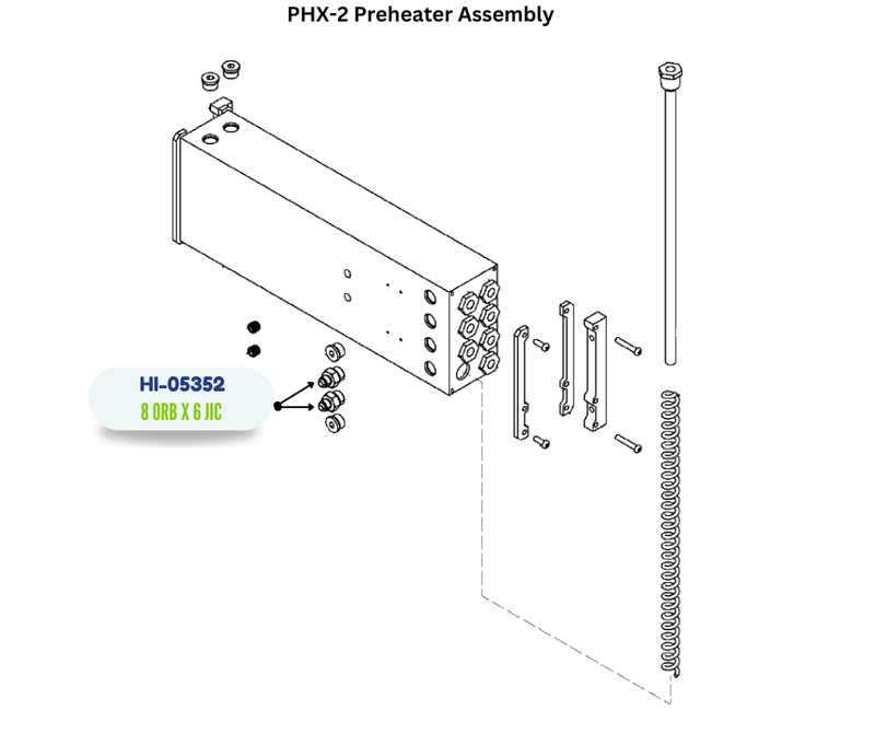 FTG, 08 ORB X 06 JIC, STL (HI05352) (HI-05352)