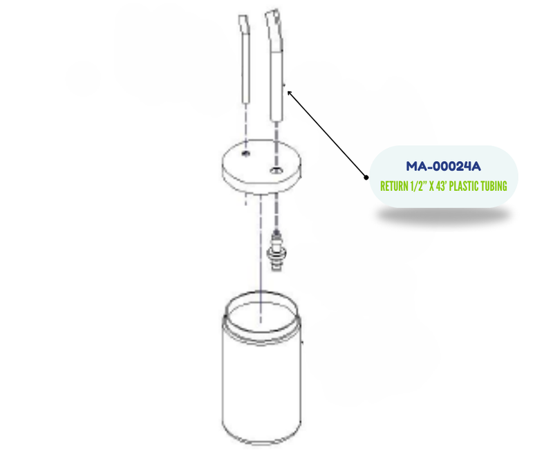 PMC 1/2X3' PLASTIC TUBING SUPPLY (MA-00024A)