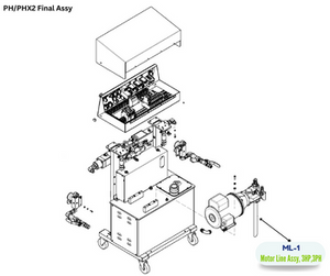MOTOR LINE ASSY, 3HP, 3PH, 60HZ (ML1) (ML-1)
