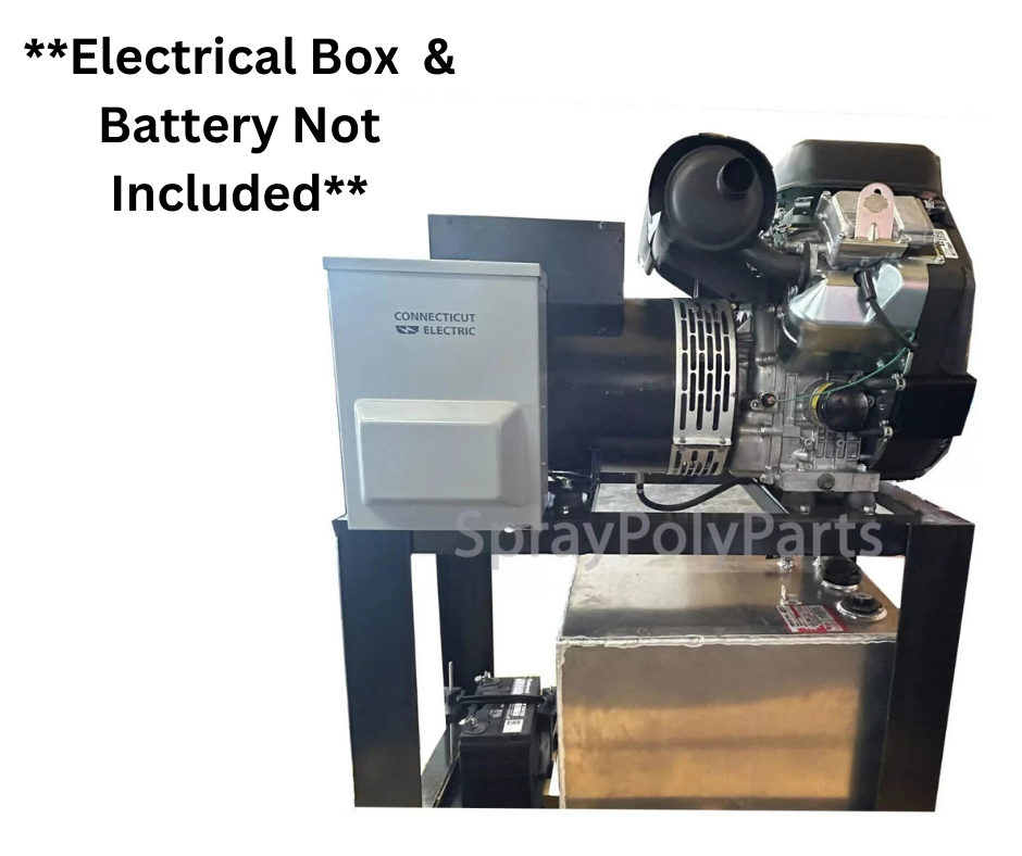 27KW 120/240V 3-PHASE 60HZ GAS GENERATOR WITH STAND (SPP27KW) (SPP-27KW)