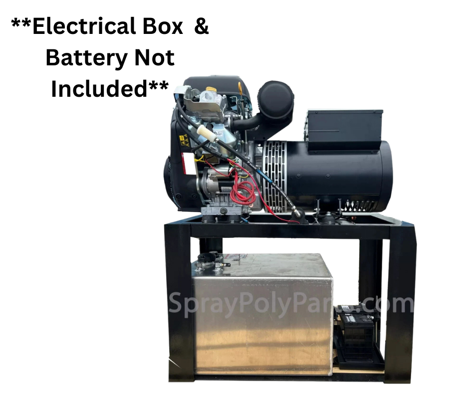 27KW 120/240V 3-PHASE 60HZ GAS GENERATOR WITH STAND (SPP27KW) (SPP-27KW)