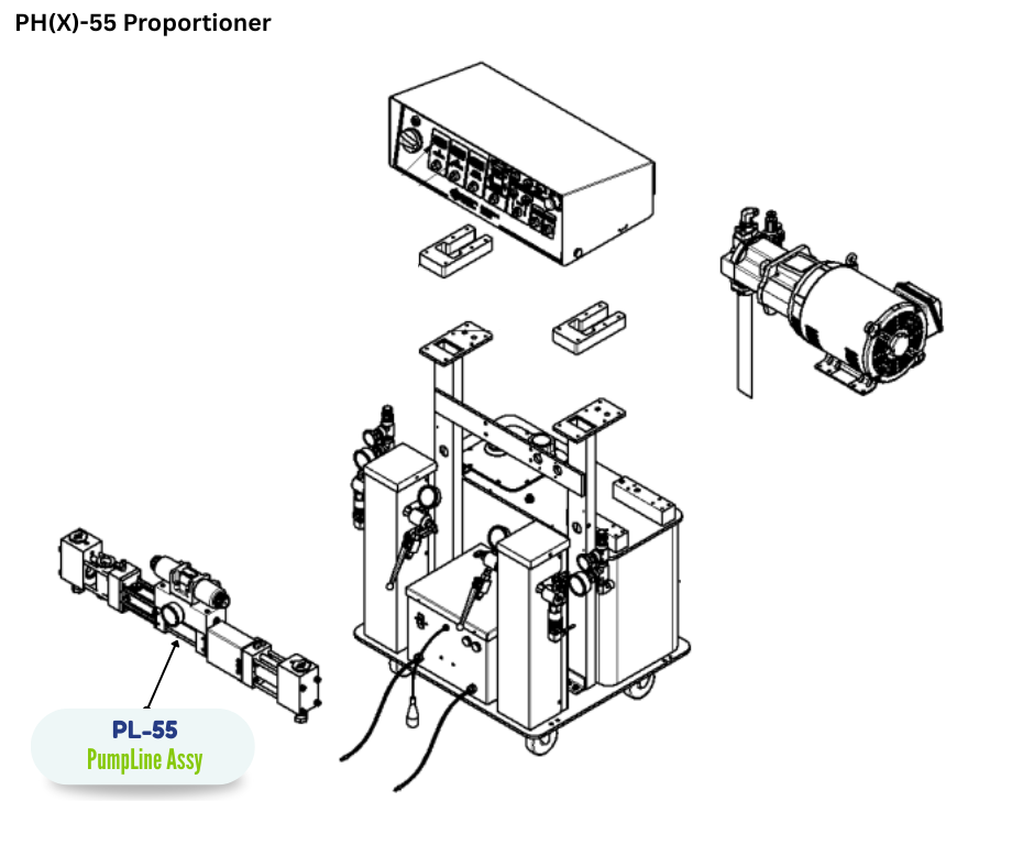 PMC PUMPLINE ASSY, 120 PUMP, PH55 (PL55) (PL-55)