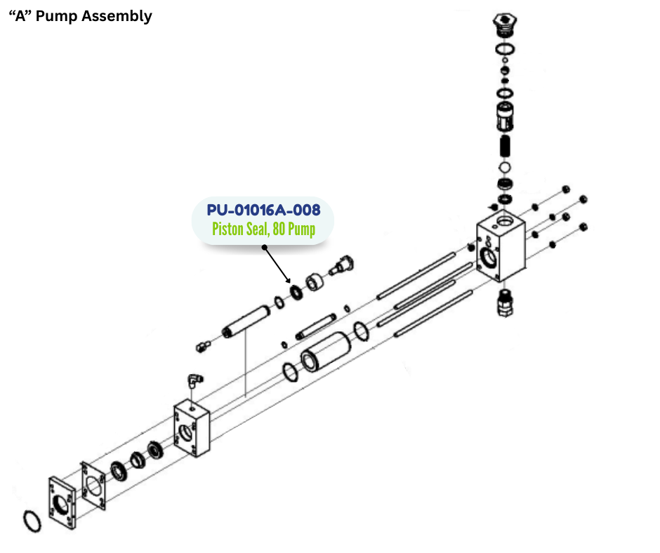 PMC PISTON SEAL, 80 PUMP (PU01016A008) (PU-01016A-008)