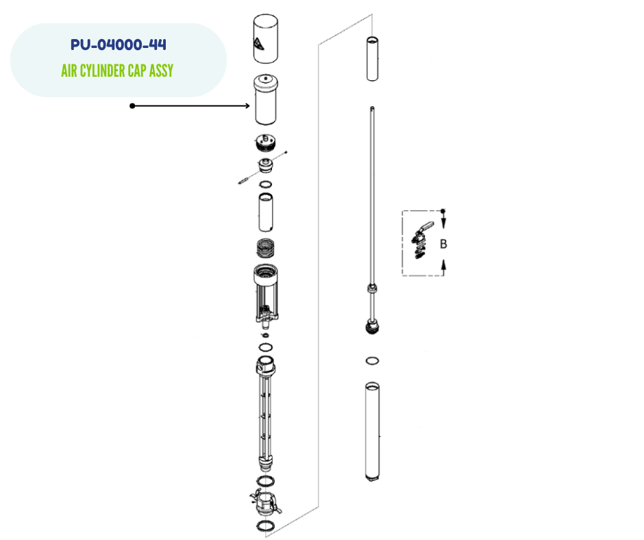 PMC Air Cylinder Cap Assembly (PU-04000-44)