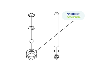 PMC Foot Valve Housing-Machined (PU-04000-55)