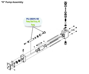 PMC PISTON SHAFT & CAP, 40 (PU0501140) (PU-05011-40)