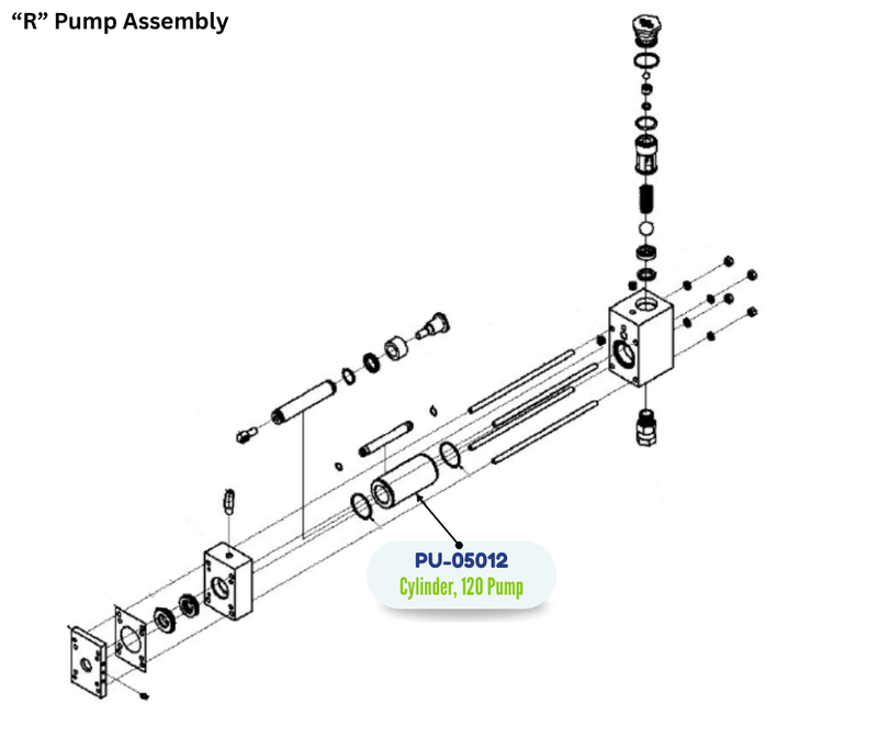 PMC PUMP CYLINDER, 120 (PU05012) (PU-05012)