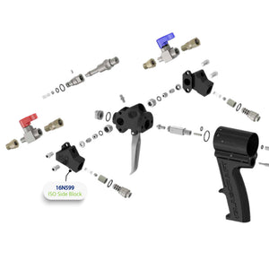 ISO Side Block for Graco Probler P2 Spray Gun (16N599)