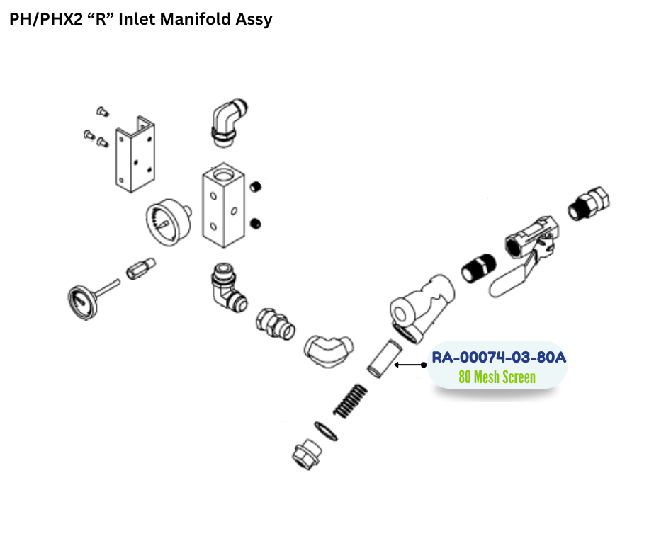 PMC 80 MESH SCREEN (RA000740380A) (RA-00074-03-80A)