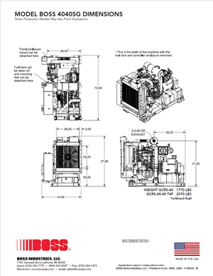MORSE/BOSS 4040 SG 40KW GENERATOR/40 CFM PACKAGE (BOSS4040) (BOSS-4040)