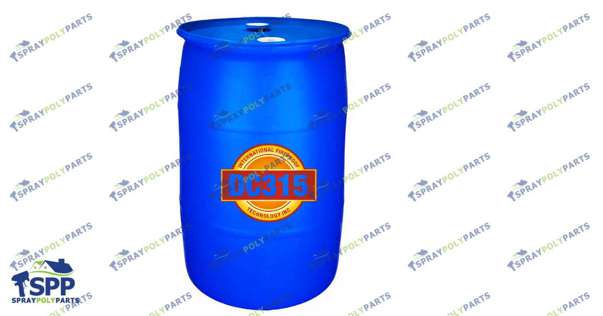 DC315 INTUMESCENT COATING FOR SPRAY FOAM (WHITE)- 55 GALLON DRUM (DC315-55-GD)