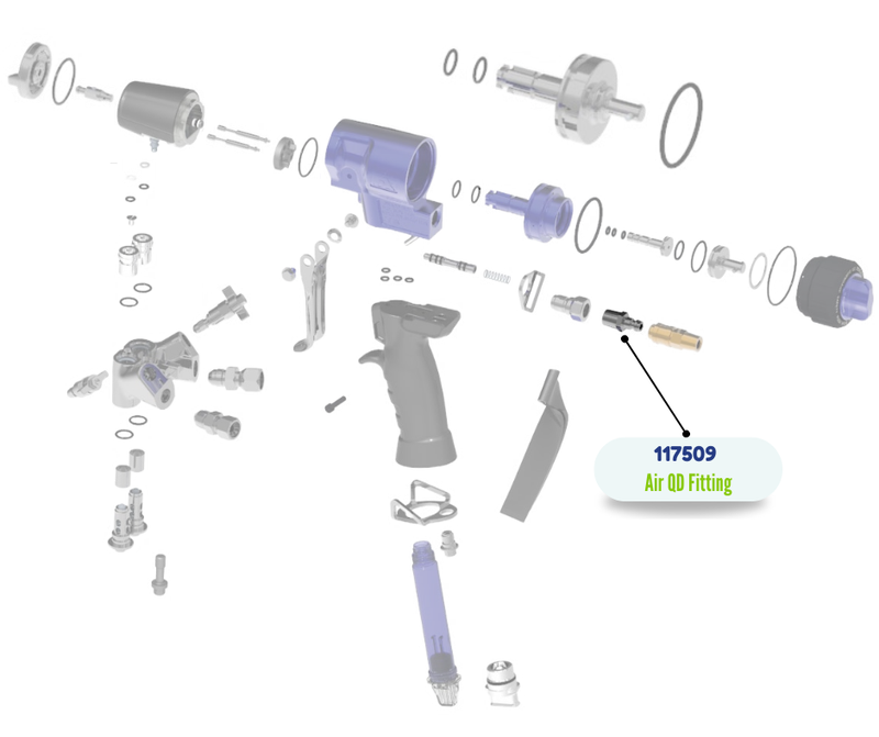 FITTING, LINE, AIR, 1/4NPT (117509)