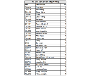 GRACO P2, P2 ELITE CONVERSION KIT ( GC1892)