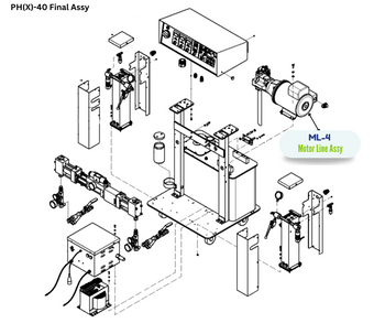 MOTOR LINE ASSY, 5HP, 3PH, 60HZ (ML4) (ML-4)